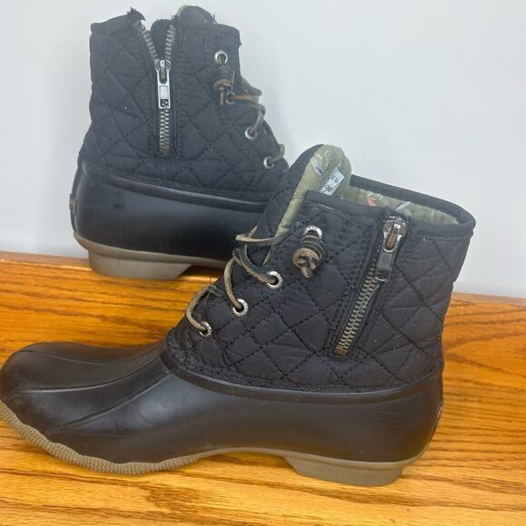 Sperry Duck Boots Size 9 Quilted F16-61775 Rain - Picture 7 of 9